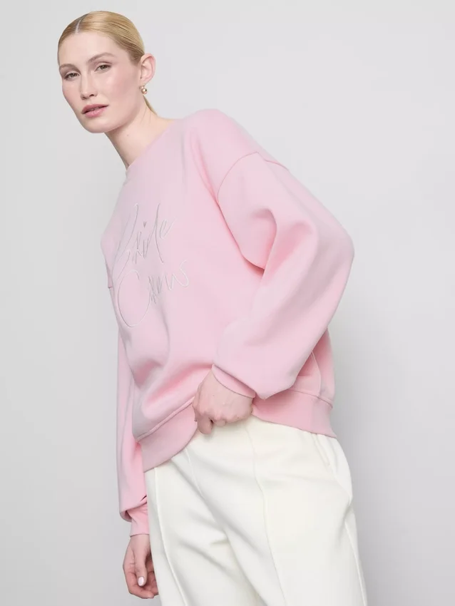 Sweatshirt med slagord for brudeparet