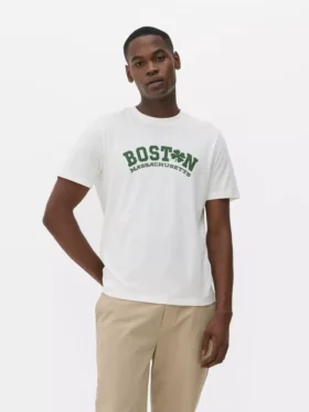 T-skjorte med Boston-trykk