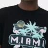 T-skjorte med neonfarget Miami-motiv