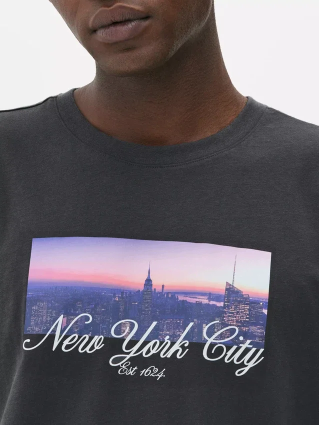 T-skjorte med New York City-trykk