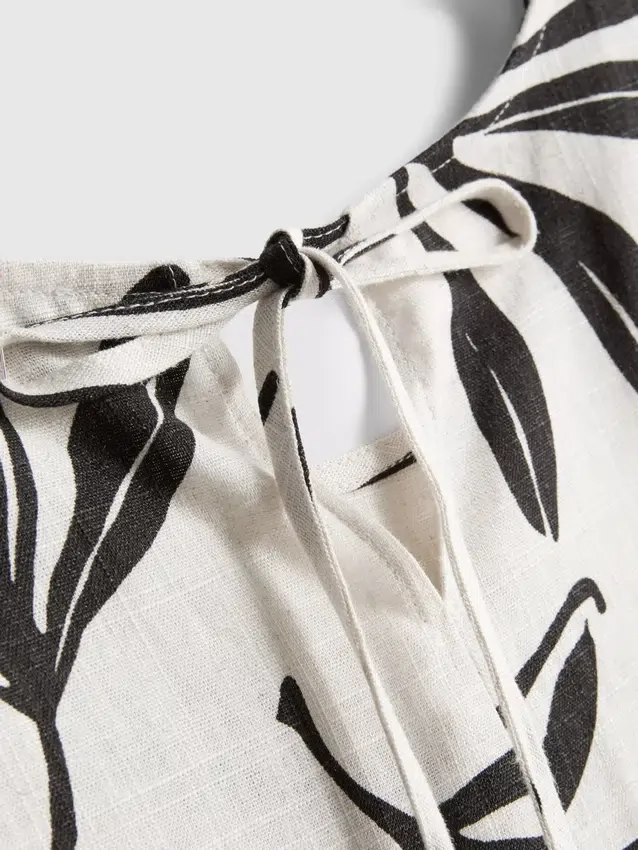 Tank-top i bomullsblanding med trykk