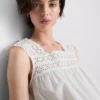 Tanktop med broderiinnsats