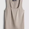 Tanktop med firkantet hals