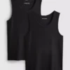 Tanktop med ribbestrikk og smal passform