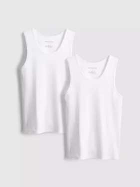 Tanktop med ribbestrikk og smal passform