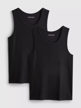 Tanktop med ribbestrikk og smal passform