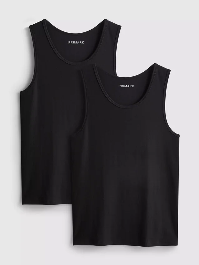 Tanktop med ribbestrikk og smal passform