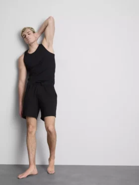 Tanktop med ribbestrikk og smal passform