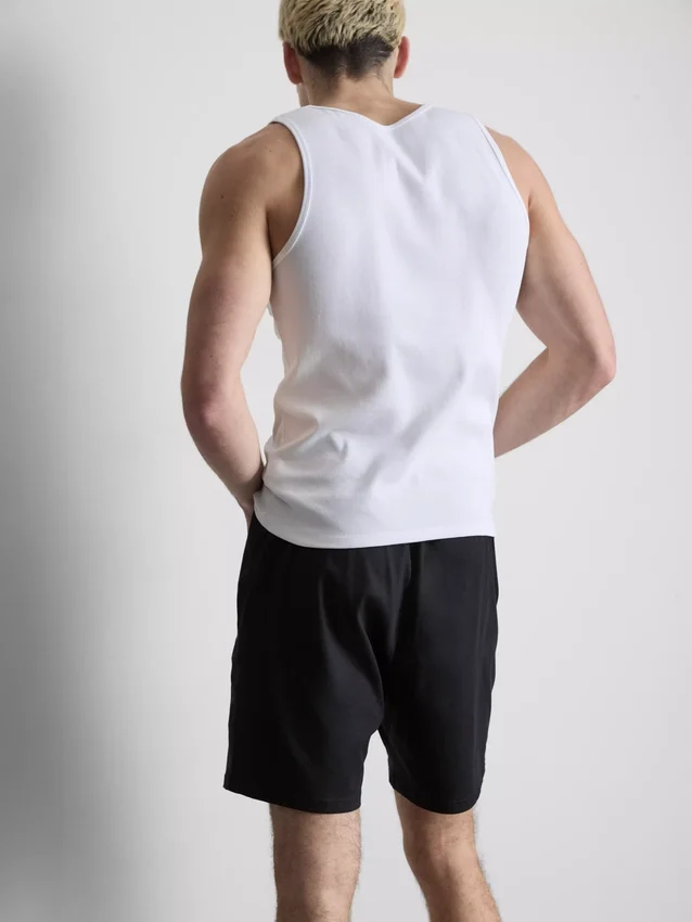 Tanktop med ribbestrikk og smal passform