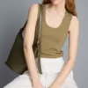 Tanktop med rund hals og racerrygg