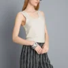 Tanktop med rund hals og racerrygg