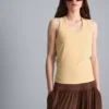 Tanktop med rund hals og racerrygg