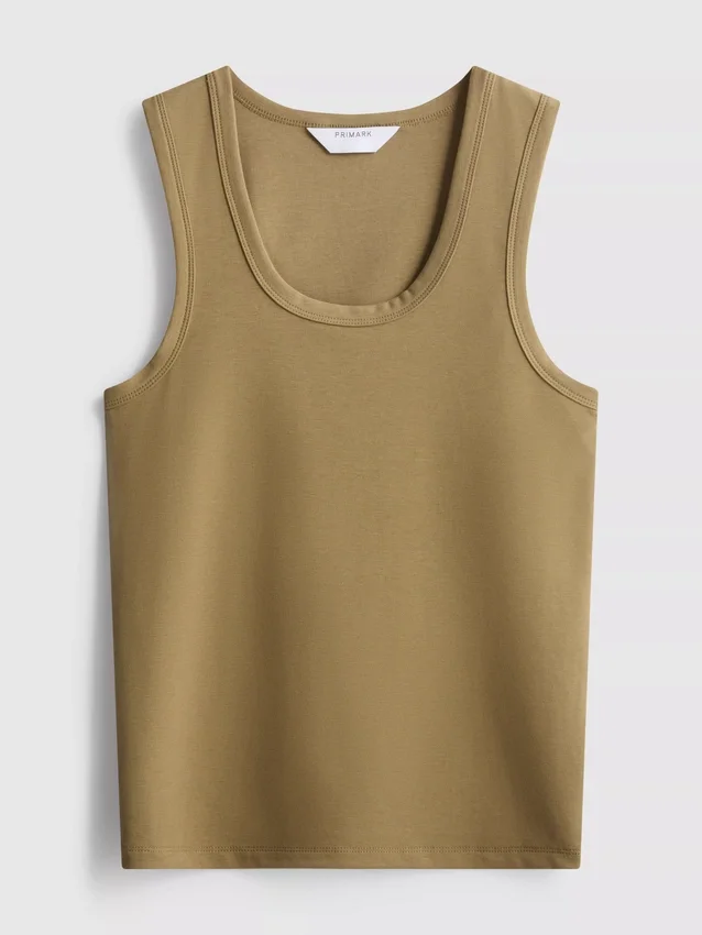Tanktop med rund hals og racerrygg