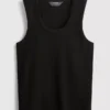 Tanktop med rund hals og racerrygg