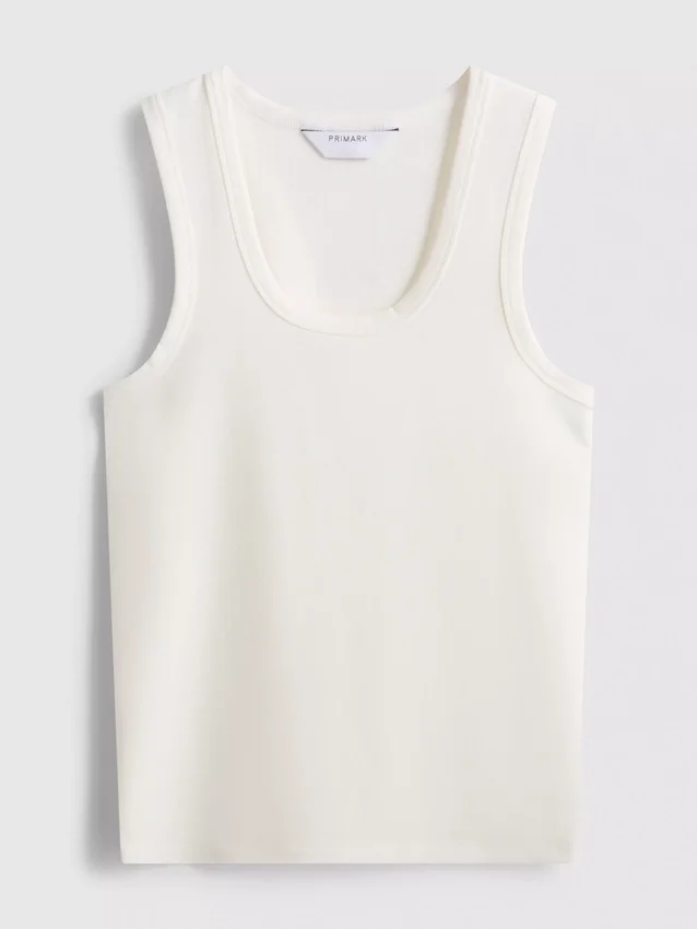 Tanktop med rund hals og racerrygg
