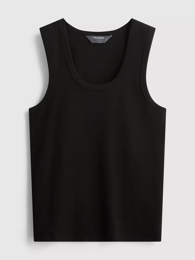 Tanktop med rund hals og racerrygg