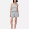 Tanktop med rund hals og stretch