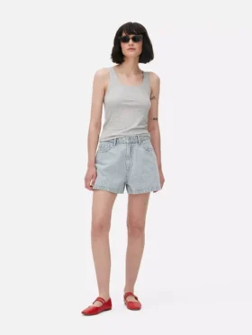 Tanktop med rund hals og stretch