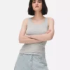 Tanktop med rund hals og stretch