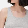 Tanktop med rund hals og stretch