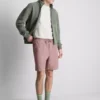 Teksturerte shorts med snøring