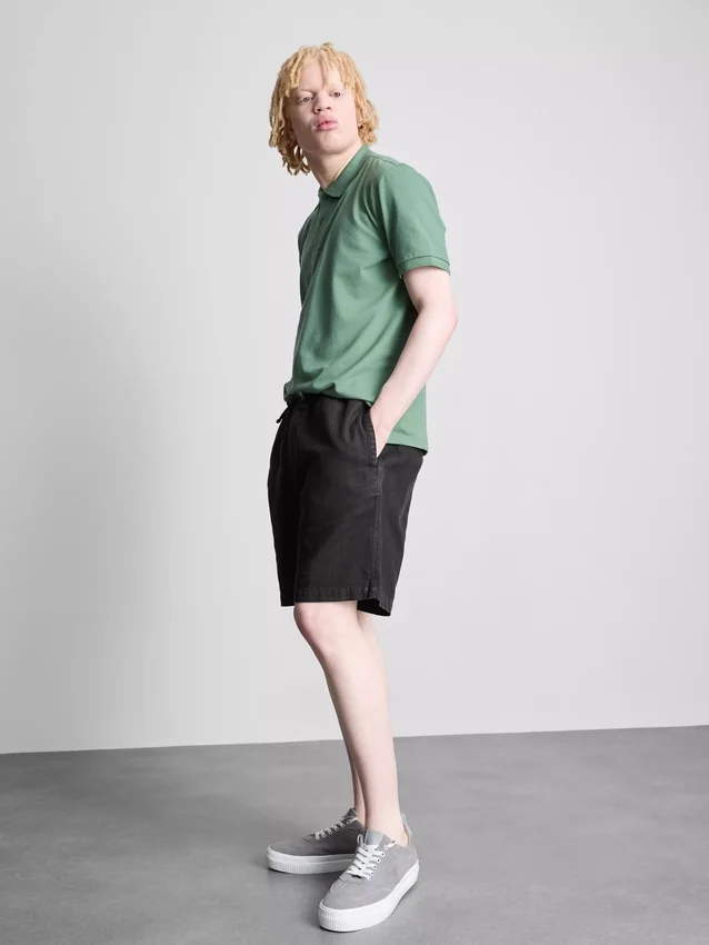 Teksturerte shorts med snøring