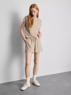Teksturerte shorts med snøring