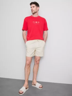 Teksturerte shorts med snøring