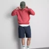 Teksturerte shorts med snøring