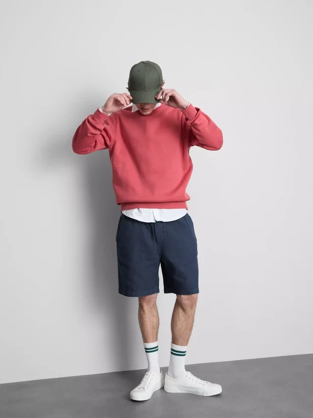 Teksturerte shorts med snøring