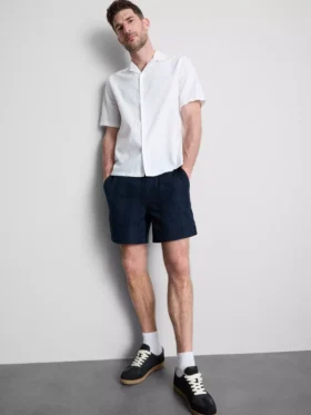 Teksturerte shorts med snøring