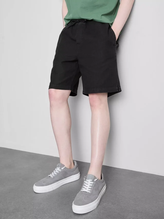 Teksturerte shorts med snøring