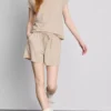 Teksturerte shorts med snøring