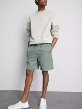 Teksturerte shorts med snøring