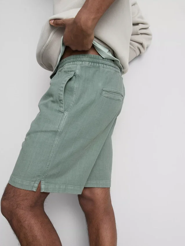 Teksturerte shorts med snøring