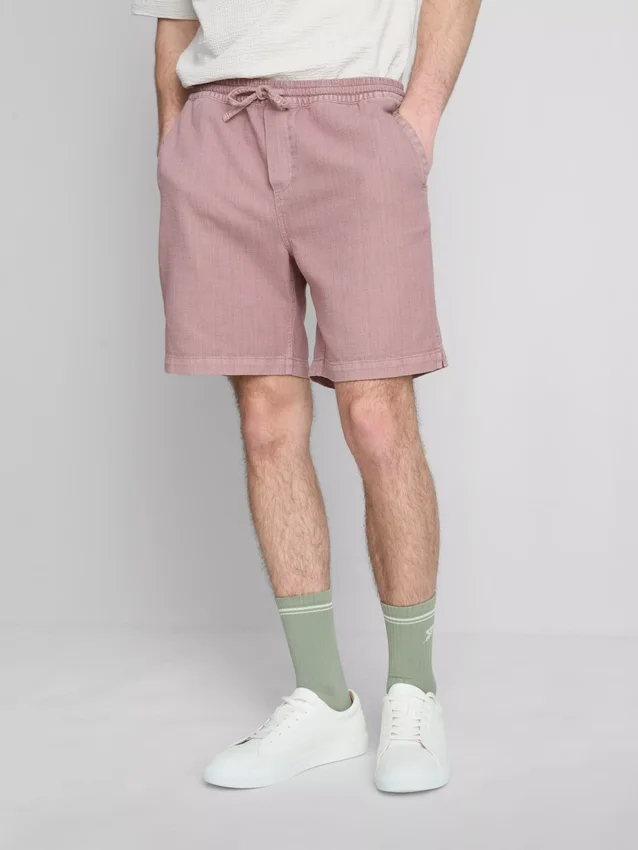 Teksturerte shorts med snøring