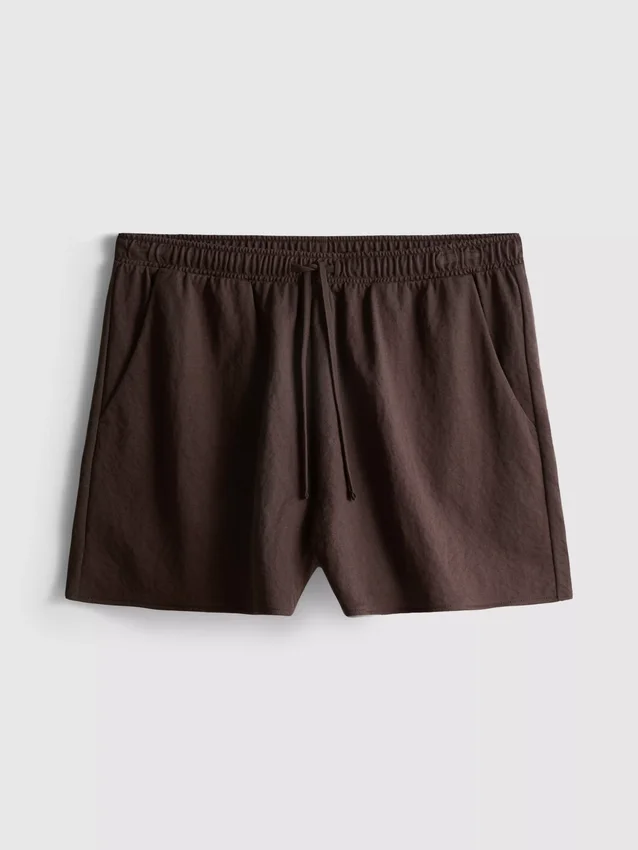 Teksturerte shorts med snøring