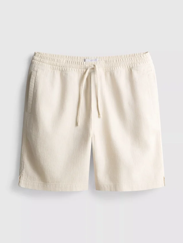 Teksturerte shorts med snøring