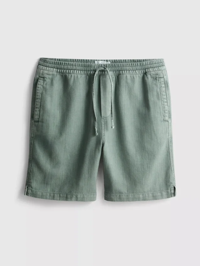 Teksturerte shorts med snøring