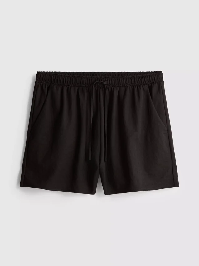 Teksturerte shorts med snøring