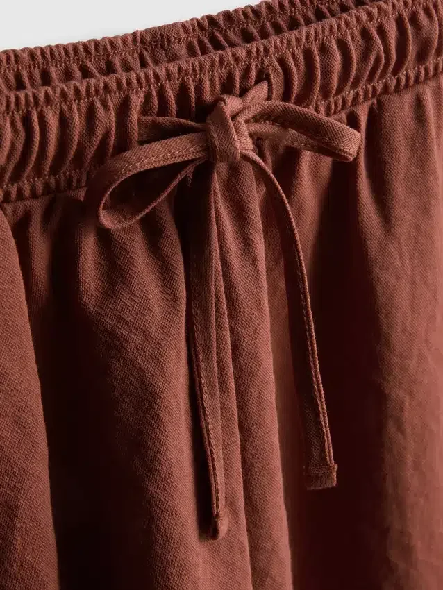 Teksturerte shorts med snøring