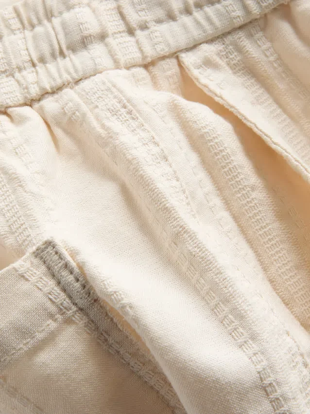 Teksturerte shorts med snøring