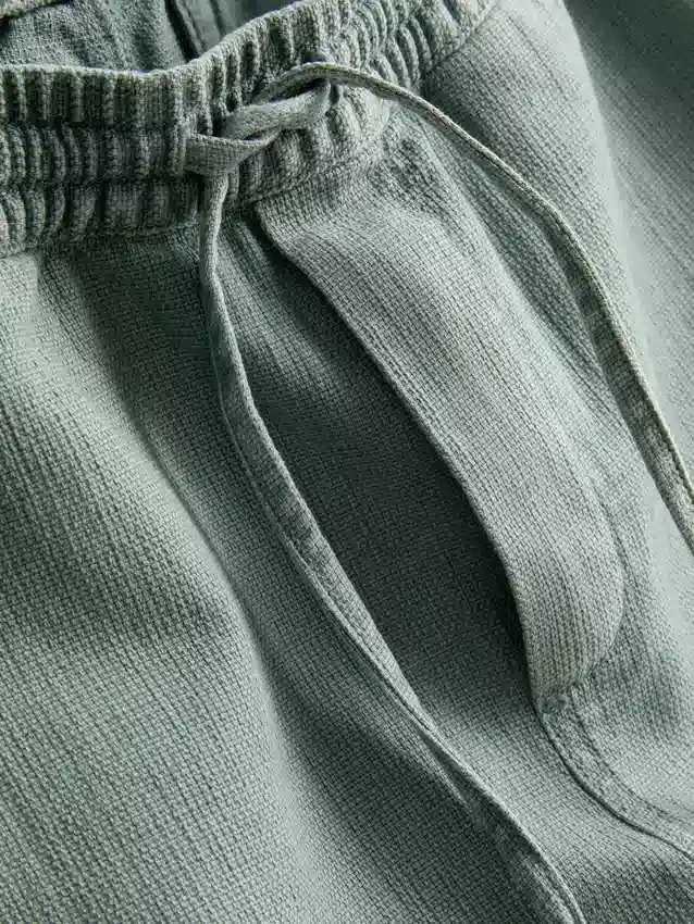 Teksturerte shorts med snøring