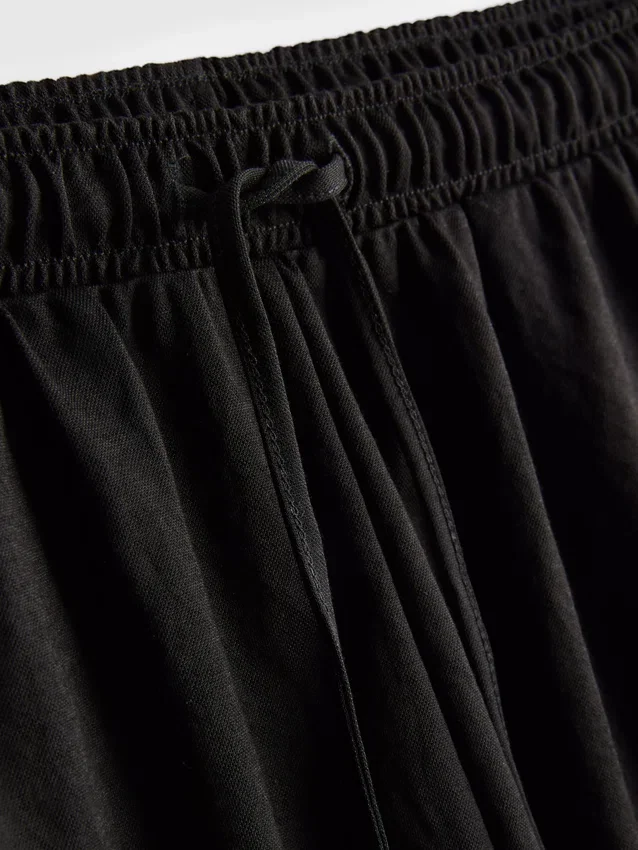 Teksturerte shorts med snøring