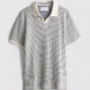 The Edit jacquard-poloskjorte
