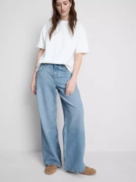 The Edit-jeans i bomullsdenim med rette ben