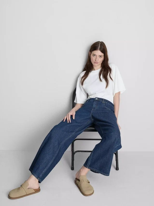 The Edit-jeans i bomullsdenim med rette ben
