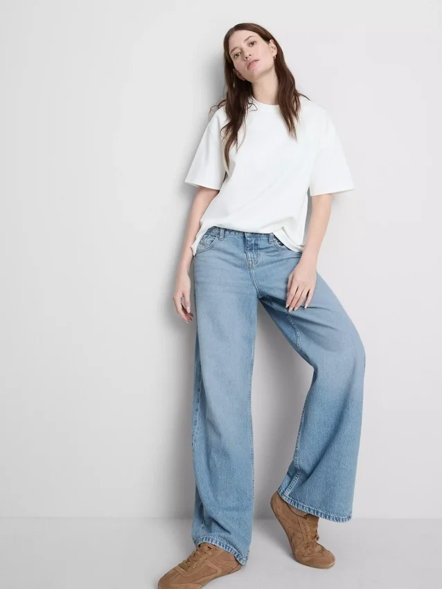 The Edit-jeans i bomullsdenim med rette ben