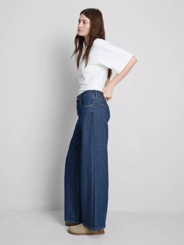 The Edit-jeans i bomullsdenim med rette ben