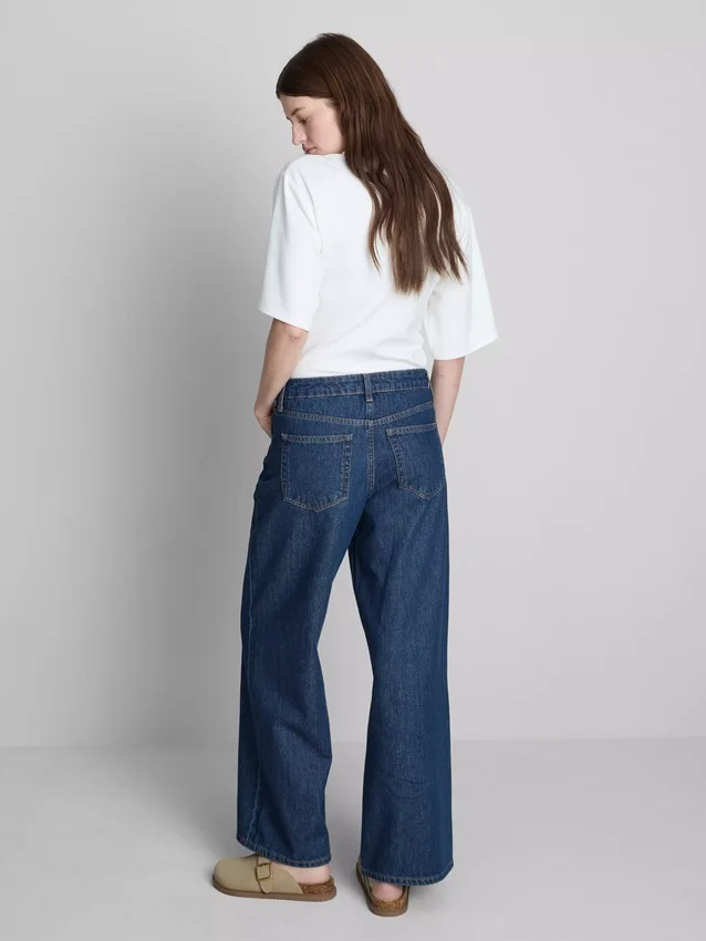 The Edit-jeans i bomullsdenim med rette ben